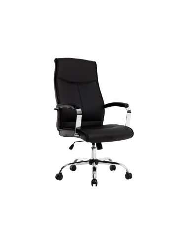 Silla q connect direccion mode na simil piel base metalica alt max 1210 anc 630 prof 650 mm ruedas premium color negro