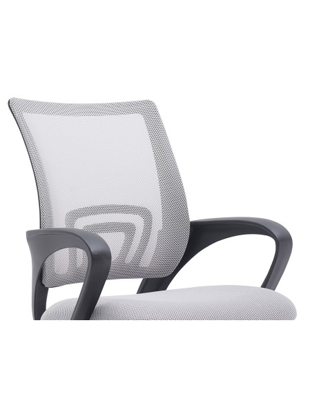 Silla q connect oficina siena malla base metalica alt max 1000 anc 560 prof 570 ruedas premium color blanco gris Silla q connect oficina siena malla base metalica alt max 1000 anc 560 prof 570 ruedas premium color blanco gris