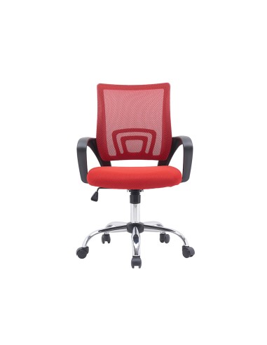 Silla q connect oficina siena malla base metalica alt max 1000 anc 560 prof 570 ruedas premium color negro rojo