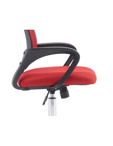 Silla q connect oficina siena malla base metalica alt max 1000 anc 560 prof 570 ruedas premium color negro rojo