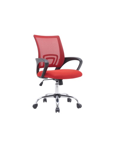 Silla q connect oficina siena malla base metalica alt max 1000 anc 560 prof 570 ruedas premium color negro rojo