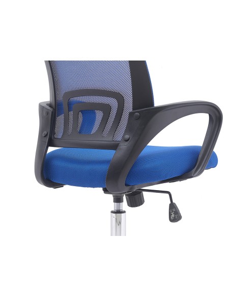 Silla q connect oficina siena malla base metalica alt max 1000 anc 560 prof 570 ruedas premium color negro azul Silla q connect oficina siena malla base metalica alt max 1000 anc 560 prof 570 ruedas premium color negro azul