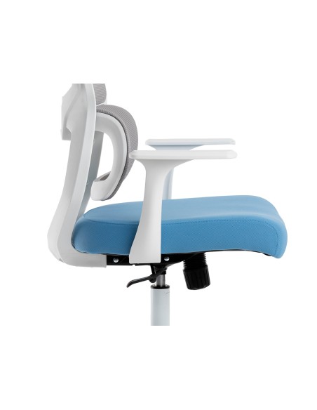 Silla q connect oficina lucca malla base metalica alt max 1090 anc 700 prof 650 ruedas premium color blanco gris azul Silla q connect oficina lucca malla base metalica alt max 1090 anc 700 prof 650 ruedas premium color blanco gris azul