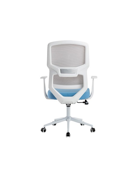 Silla q connect oficina lucca malla base metalica alt max 1090 anc 700 prof 650 ruedas premium color blanco gris azul Silla q connect oficina lucca malla base metalica alt max 1090 anc 700 prof 650 ruedas premium color blanco gris azul