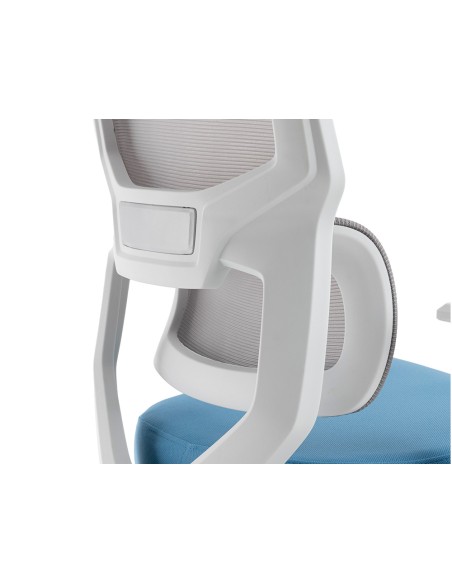 Silla q connect oficina lucca malla base metalica alt max 1090 anc 700 prof 650 ruedas premium color blanco gris azul Silla q connect oficina lucca malla base metalica alt max 1090 anc 700 prof 650 ruedas premium color blanco gris azul