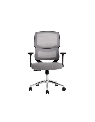 Silla q connect oficina lucca malla base metalica alt max 1090 anc 700 prof 650 ruedas premium color negro gris