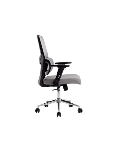 Silla q connect oficina lucca malla base metalica alt max 1090 anc 700 prof 650 ruedas premium color negro gris