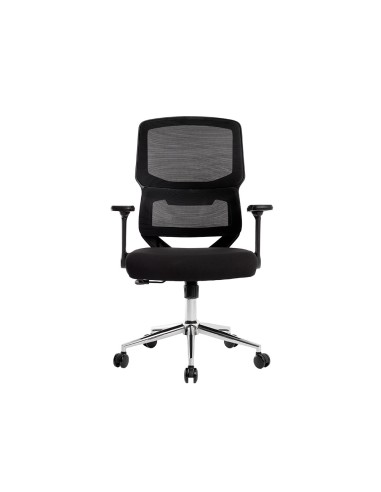 Silla q connect oficina lucca malla base metalica alt max 1090 anc 700 prof 650 ruedas premium color negro
