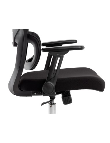 Silla q connect oficina lucca malla base metalica alt max 1090 anc 700 prof 650 ruedas premium color negro