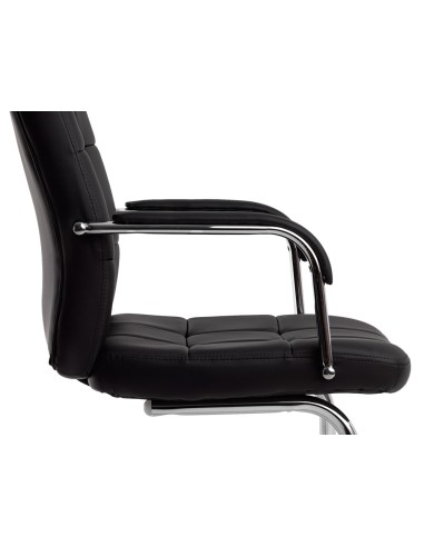 Silla q connect escritorio pia ve simil piel base metalica alt max 1050 anc 610 prof 680 color negro