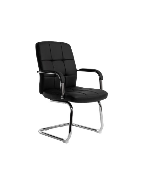 Silla q connect escritorio pia ve simil piel base metalica alt max 1050 anc 610 prof 680 color negro Silla q connect escritorio pia ve simil piel base metalica alt max 1050 anc 610 prof 680 color negro