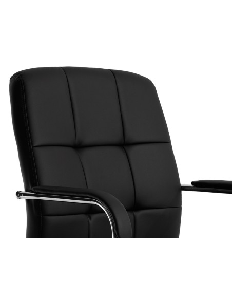 Silla q connect escritorio pia ve simil piel base metalica alt max 1050 anc 610 prof 680 color negro Silla q connect escritorio pia ve simil piel base metalica alt max 1050 anc 610 prof 680 color negro