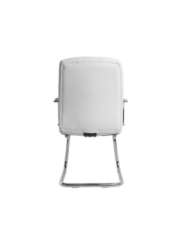 Silla q connect escritorio pia ve simil piel base metalica alt max 1050 anc 610 prof 680 color blanco