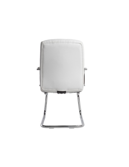 Silla q connect escritorio pia ve simil piel base metalica alt max 1050 anc 610 prof 680 color blanco Silla q connect escritorio pia ve simil piel base metalica alt max 1050 anc 610 prof 680 color blanco