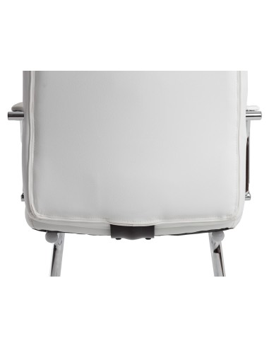 Silla q connect escritorio pia ve simil piel base metalica alt max 1050 anc 610 prof 680 color blanco
