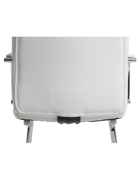 Silla q connect escritorio pia ve simil piel base metalica alt max 1050 anc 610 prof 680 color blanco Silla q connect escritorio pia ve simil piel base metalica alt max 1050 anc 610 prof 680 color blanco
