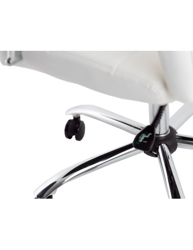 Silla q connect direccion piav e simil piel base metalica alt max 1250 anc 610 prof 700 mm ruedas premium color blanco