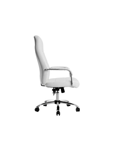 Silla q connect direccion piav e simil piel base metalica alt max 1250 anc 610 prof 700 mm ruedas premium color blanco Silla q connect direccion piav e simil piel base metalica alt max 1250 anc 610 prof 700 mm ruedas premium color blanco