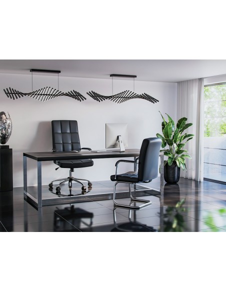 Silla q connect direccion piav e simil piel base metalica alt max 1250 anc 610 prof 700 mm ruedas premium color negro