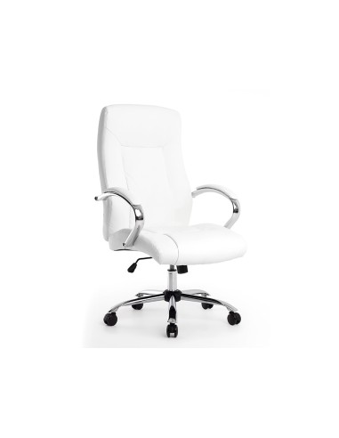 Silla q connect direccion vero na simil piel base metalica alt max 1210 anc 650 prof 730 mm ruedas premium color blanco