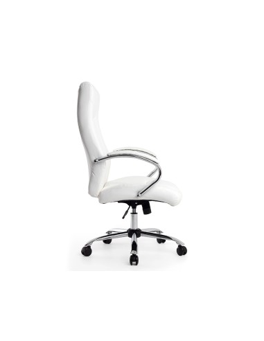 Silla q connect direccion vero na simil piel base metalica alt max 1210 anc 650 prof 730 mm ruedas premium color blanco