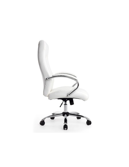 Silla q connect direccion vero na simil piel base metalica alt max 1210 anc 650 prof 730 mm ruedas premium color blanco Silla q connect direccion vero na simil piel base metalica alt max 1210 anc 650 prof 730 mm ruedas premium color blanco