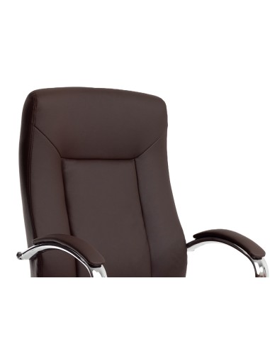 Silla q connect direccion vero na simil piel base metalica alt max 1210 anc 650 prof 730 mm ruedas premium color marron