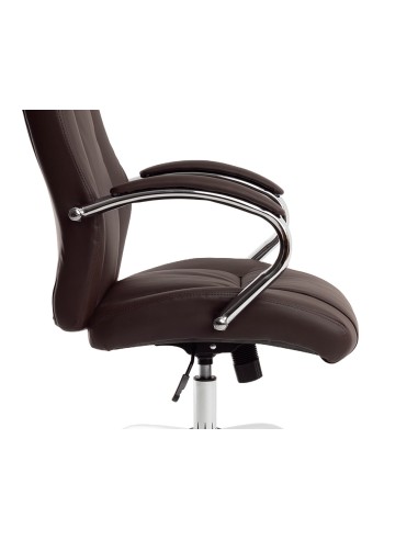 Silla q connect direccion vero na simil piel base metalica alt max 1210 anc 650 prof 730 mm ruedas premium color marron