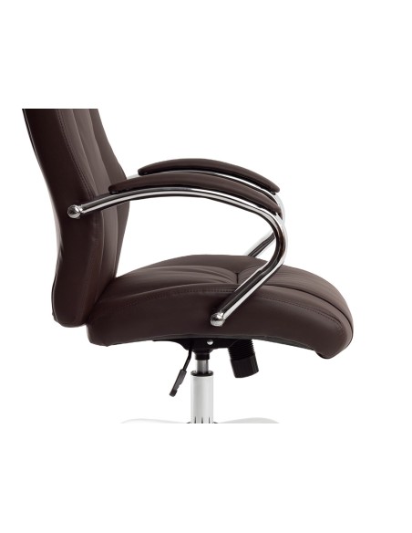 Silla q connect direccion vero na simil piel base metalica alt max 1210 anc 650 prof 730 mm ruedas premium color marron Silla q connect direccion vero na simil piel base metalica alt max 1210 anc 650 prof 730 mm ruedas premium color marron