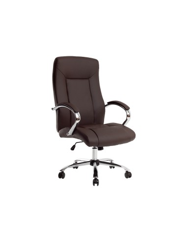 Silla q connect direccion vero na simil piel base metalica alt max 1210 anc 650 prof 730 mm ruedas premium color marron