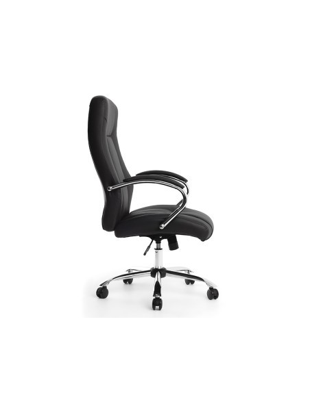 Silla q connect direccion vero na simil piel base metalica alt max 1210 anc 650 prof 730 mm ruedas premium color negro Silla q connect direccion vero na simil piel base metalica alt max 1210 anc 650 prof 730 mm ruedas premium color negro