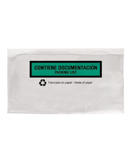 Sobre autoadhesivo q connect portadocumentos multilingue 240x135 mm sin ventana 100 papel paquete de 100 unidades