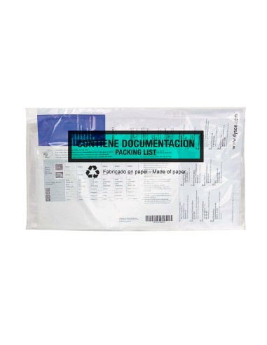 Sobre autoadhesivo q connect portadocumentos multilingue 240x135 mm sin ventana 100 papel paquete de 100 unidades