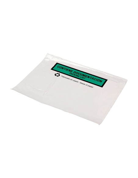 Sobre autoadhesivo q connect portadocumentos multilingue 240x180 mm sin ventana 100 papel paquete de 100 unidades