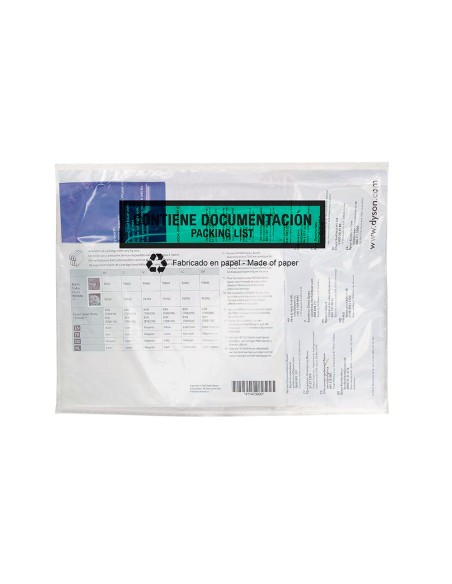 Sobre autoadhesivo q connect portadocumentos multilingue 240x180 mm sin ventana 100 papel paquete de 100 unidades