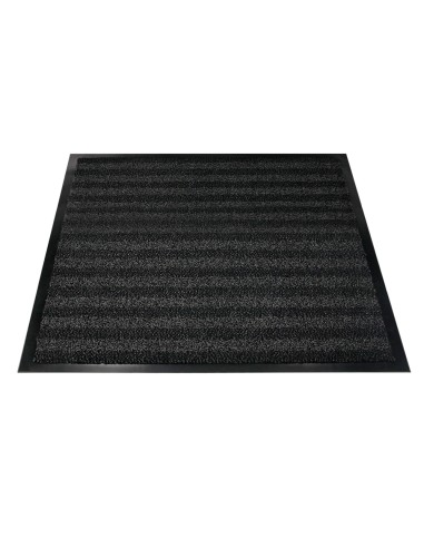 Alfombra para suelo q connect premium para interiores antideslizante fibra polipropileno y fieltro gris 90x150 cm