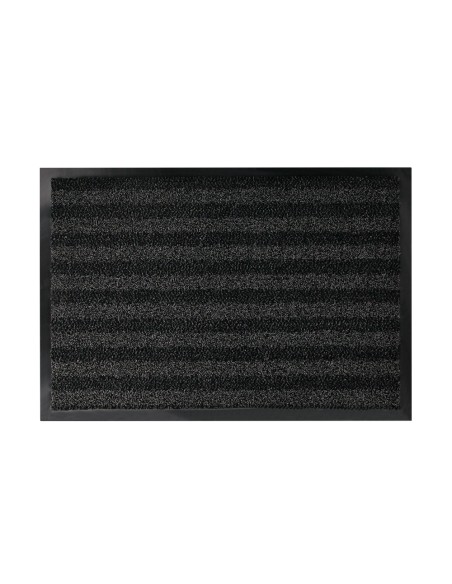 Alfombra para suelo q connect premium para interiores antideslizante fibra polipropileno y fieltro gris 60x40 cm