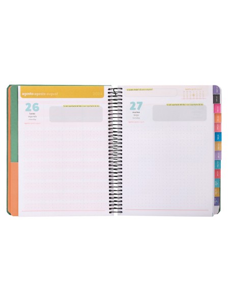 Agenda escolar antartik ano 24 25 curso coleccion minimal green dia pagina a5