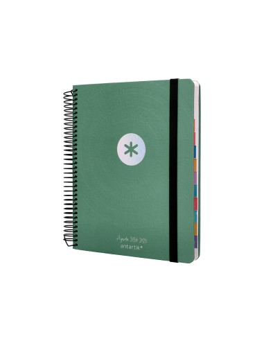 Agenda escolar antartik ano 24 25 curso coleccion minimal green dia pagina a5