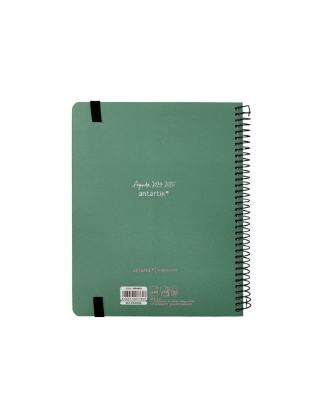 Agenda escolar antartik ano 24 25 curso coleccion minimal green dia pagina a5