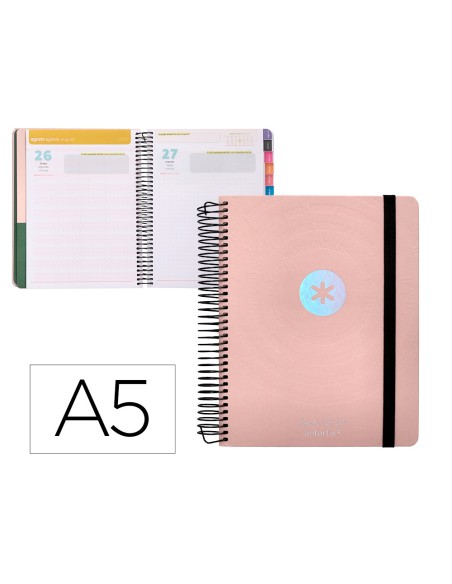 Agenda escolar antartik ano 24 25 curso coleccion minimal pink dia pagina a5