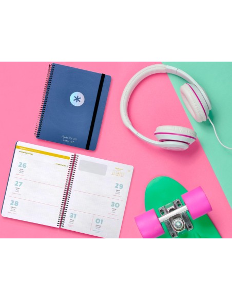 Agenda escolar antartik ano 24 25 curso coleccion minimal blue semana vista a5