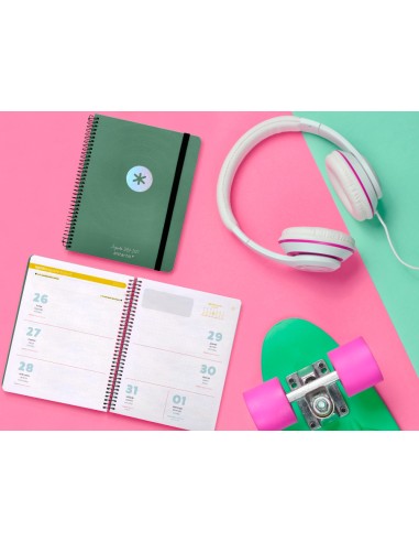 Agenda escolar antartik ano 24 25 curso coleccion minimal green semana vista a5