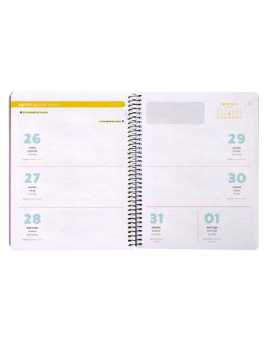 Agenda escolar antartik ano 24 25 curso coleccion minimal surtido semana vista a5