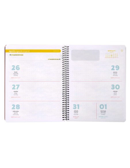 Agenda escolar antartik ano 24 25 curso coleccion minimal surtido semana vista a5