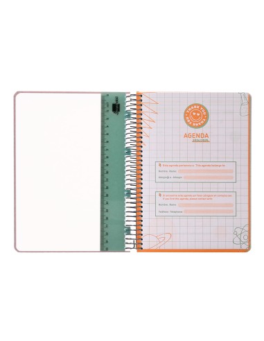 Agenda escolar liderpapel ano 24 25 curso fantasia the wave dia pagina a5