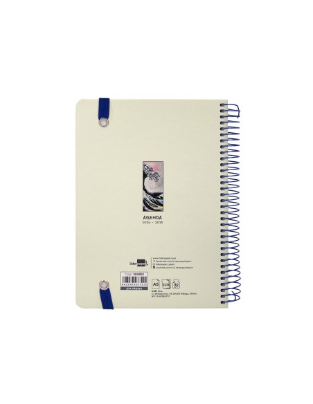 Agenda escolar liderpapel ano 24 25 curso fantasia the wave dia pagina a5