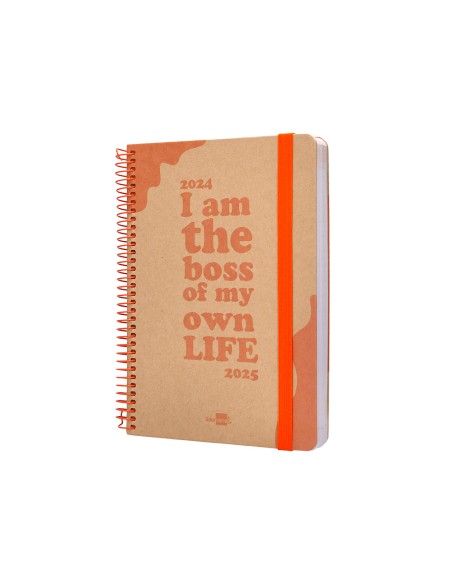 Agenda escolar liderpapel ano 24 25 curso fantasia kraft box dia pagina a5