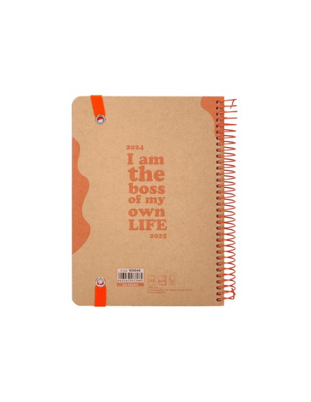 Agenda escolar liderpapel ano 24 25 curso fantasia kraft box dia pagina a5