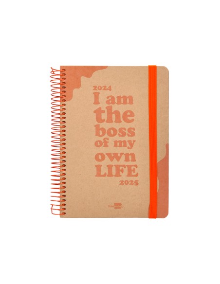 Agenda escolar liderpapel ano 24 25 curso fantasia kraft box dia pagina a5